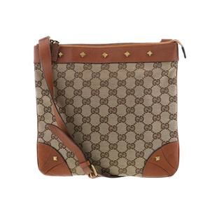 Gucci Studs Shoulder Bag Brown